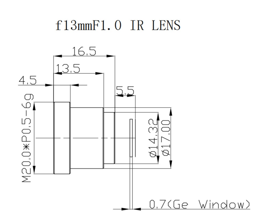 13mm focal length Infrared Thermal Lens