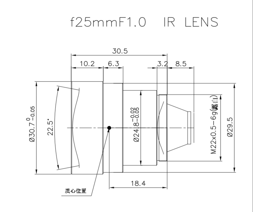 25mm focal length Thermal Imaging Lens